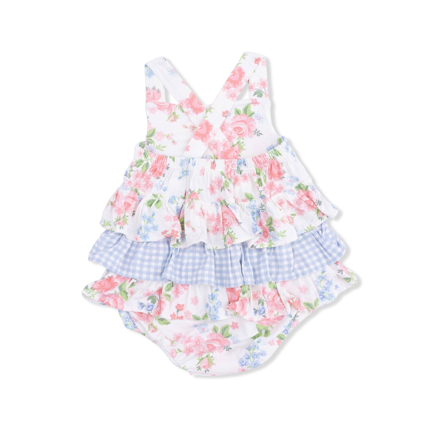 Angel Dear | Cute Little Roses - Ruffle Sunsuit