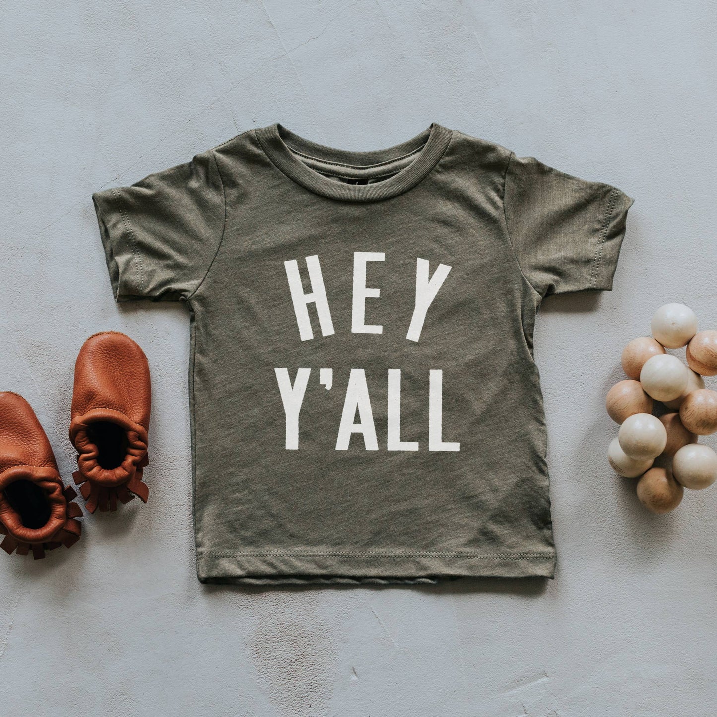 Olive Hey Y'All Kids Tee