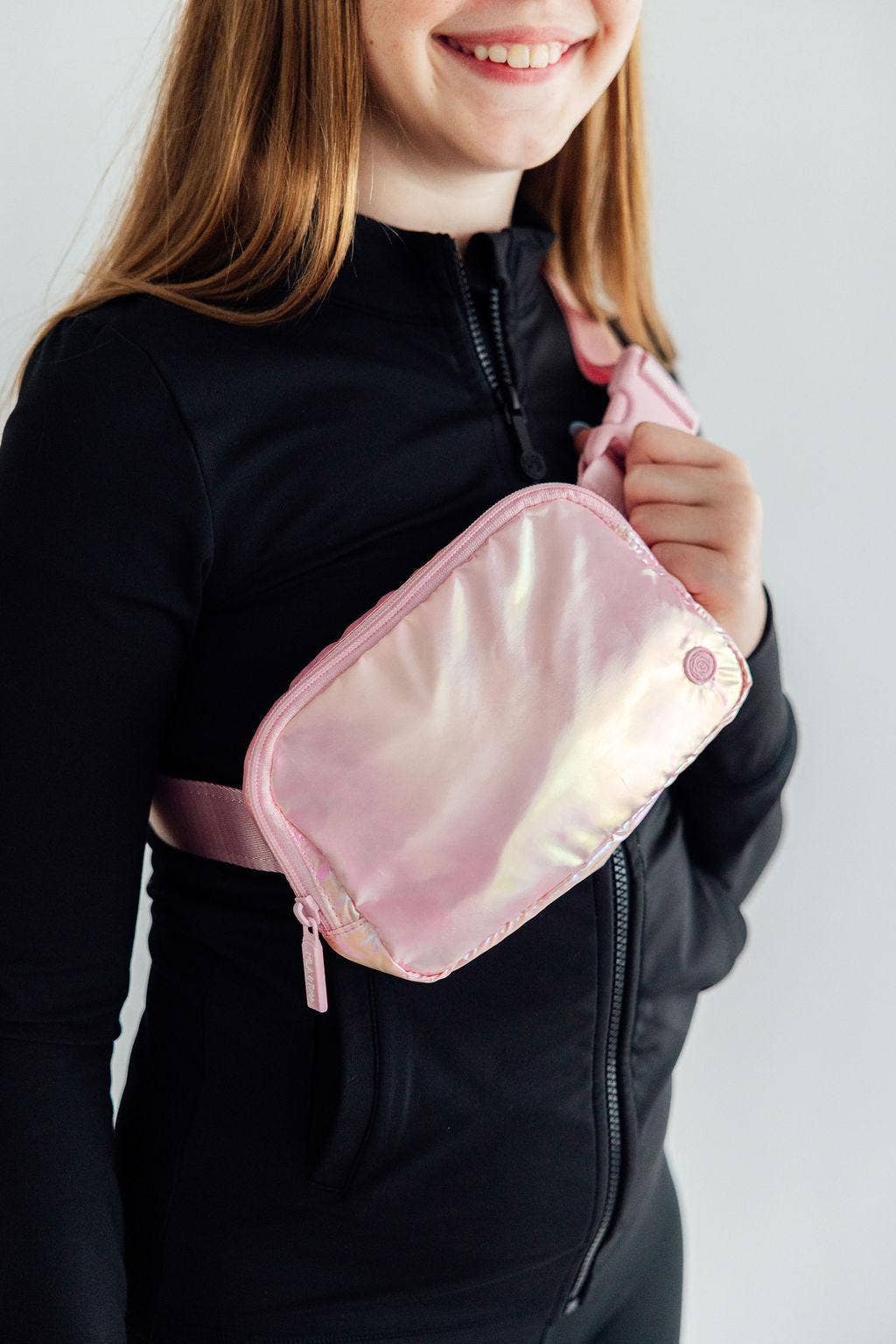 Pink Iridescent Belt Bag