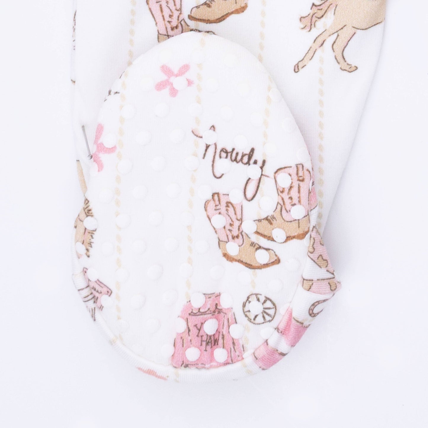 Angel Dear | Cowgirl Nursery - 2 Way Ruffle Front Zipper Footie