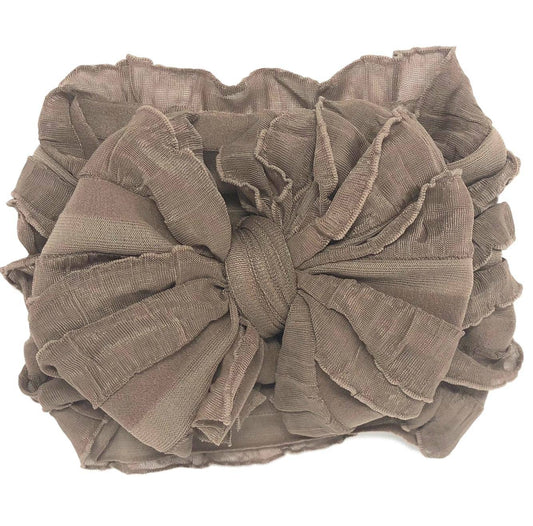 Rockin Royalty - Mocha Ruffled Headband