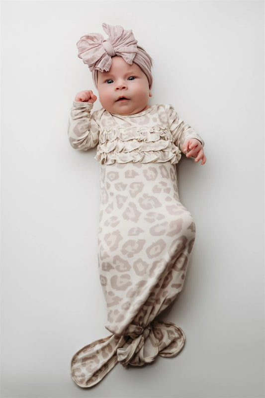Rockin Royalty - Natural Leopard | Ruffle Knot Gown