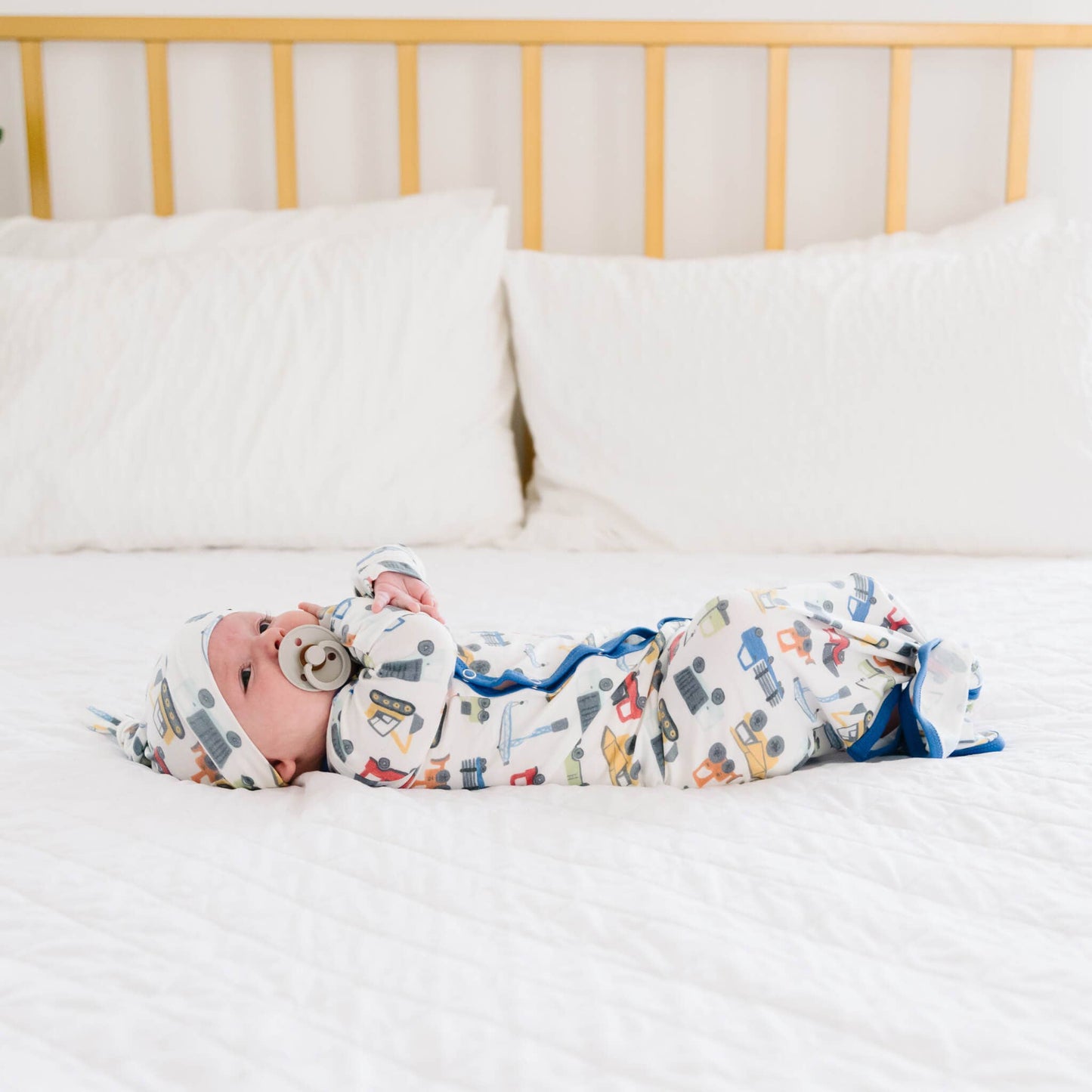 Copper Pearl | Newborn Knotted Gown - Diesel