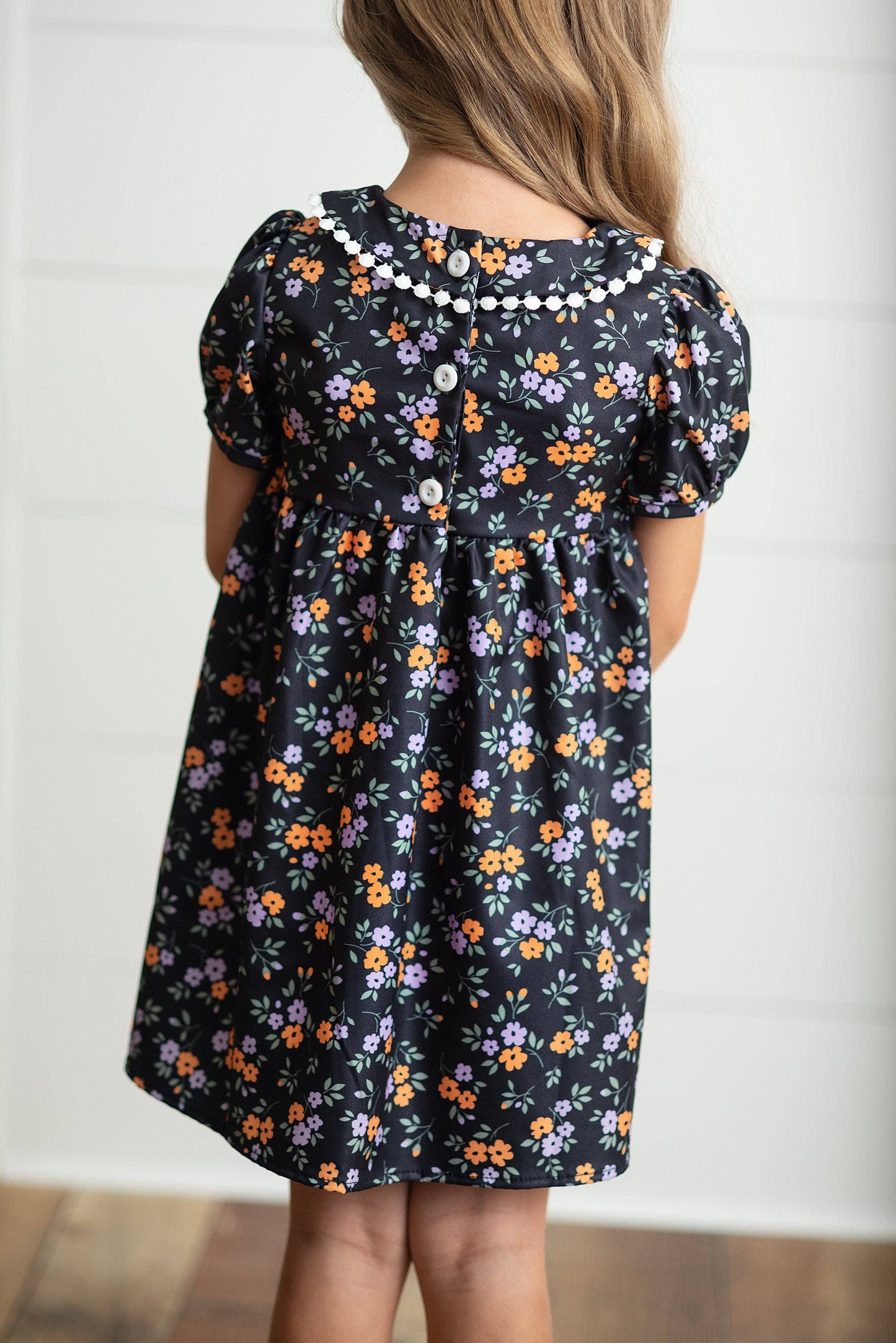 Halloween Pumpkin Candy Smocked Dress