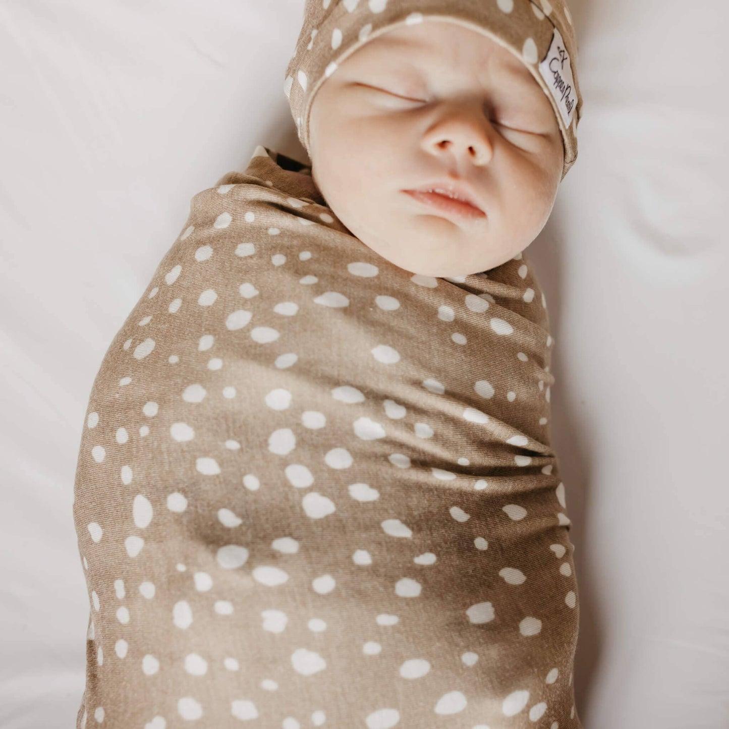 Copper Pearl | Knit Swaddle Blanket - Fawn