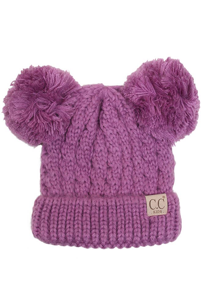 C.C Kids Double Pom Pom Beanie