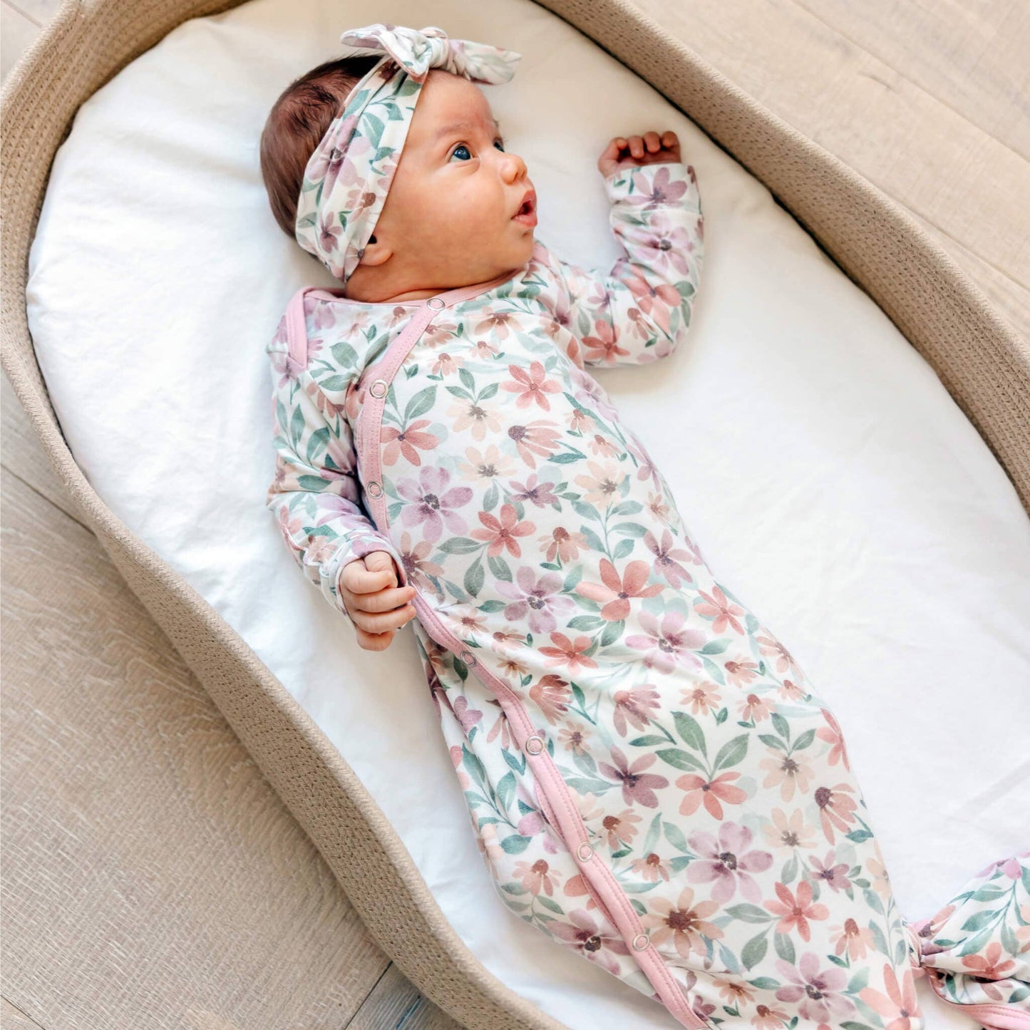 Copper Pearl | Newborn Knotted Gown - Natalie