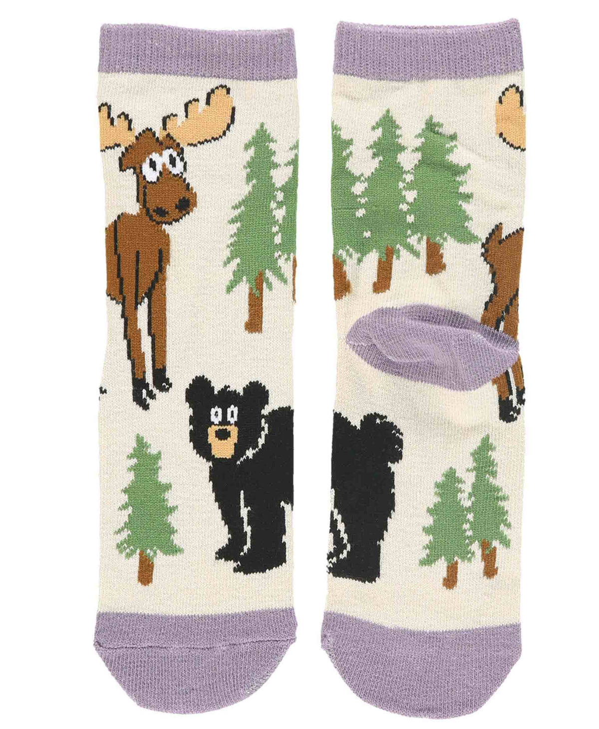 LazyOne | Moose Hug Purple Kid Sock