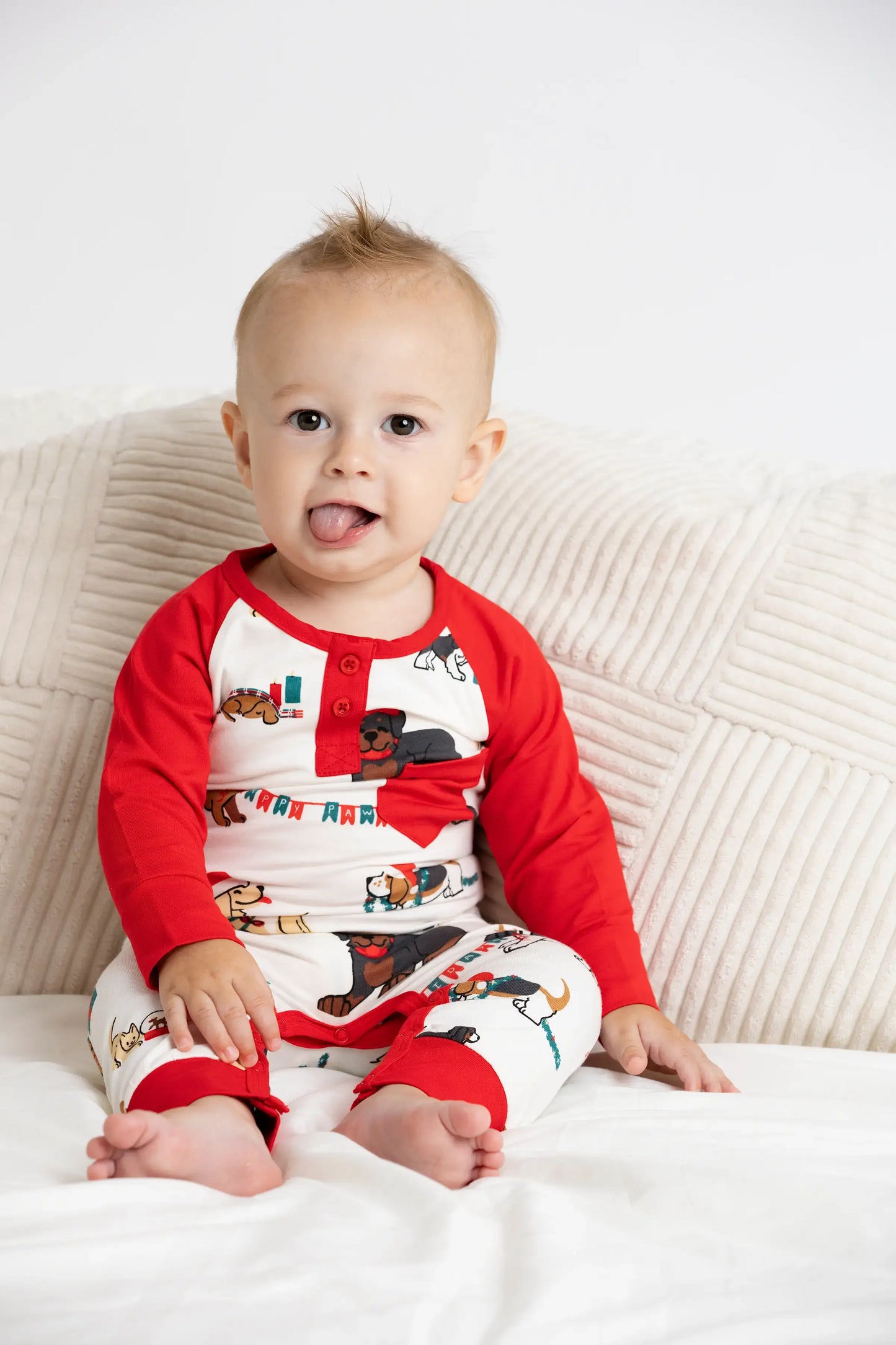 Pawliday Dogs Henley Baby Romper