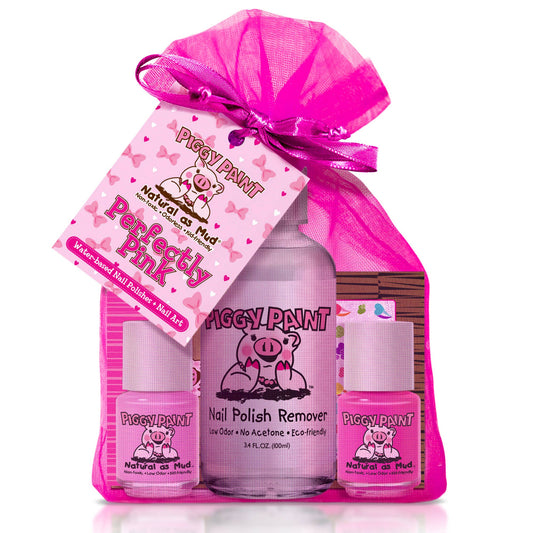 Piggy Paint - Perfectly Pink Polish Set Non-Toxic Kids Nail Polish