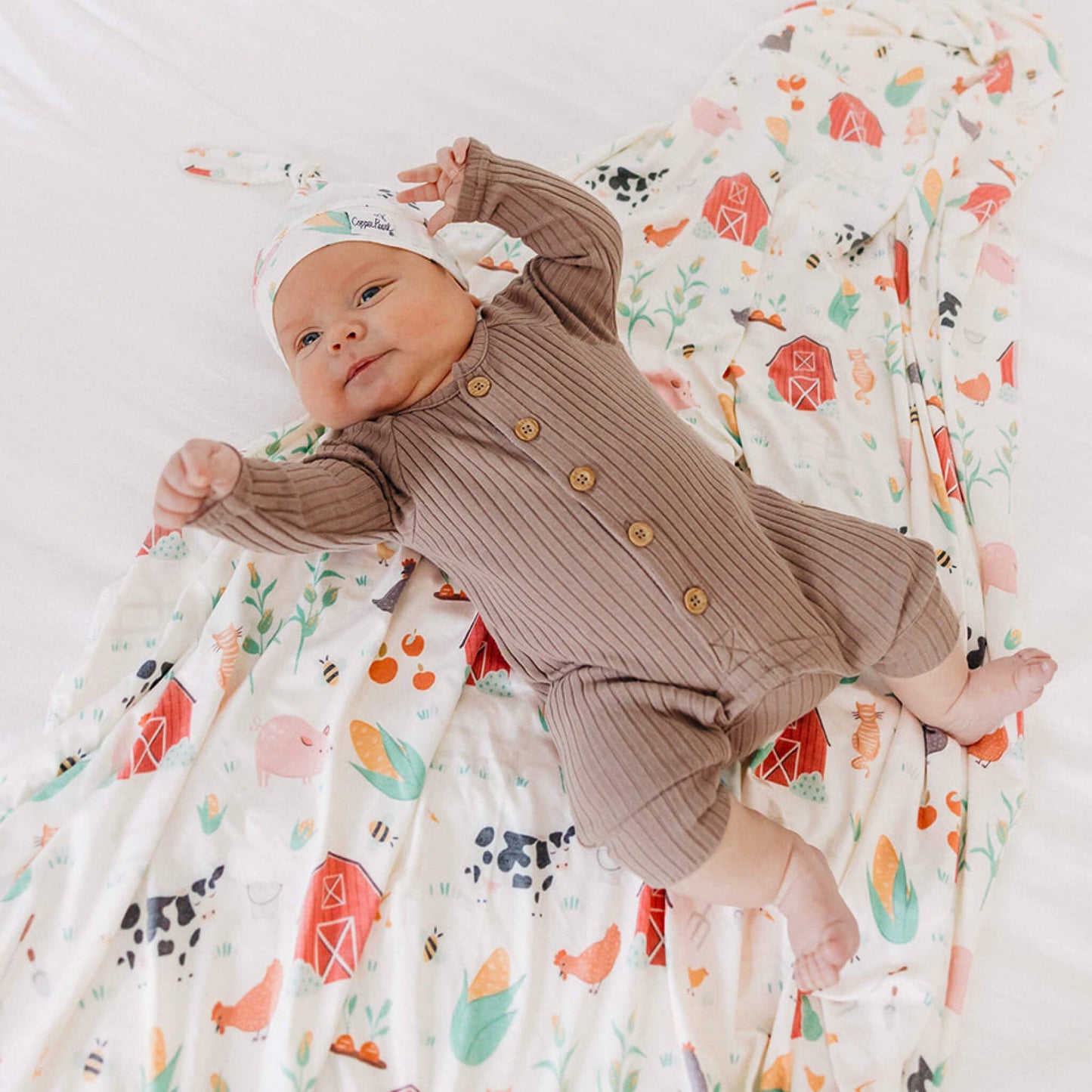 Copper Pearl | Knit Swaddle Blanket - Farmstead