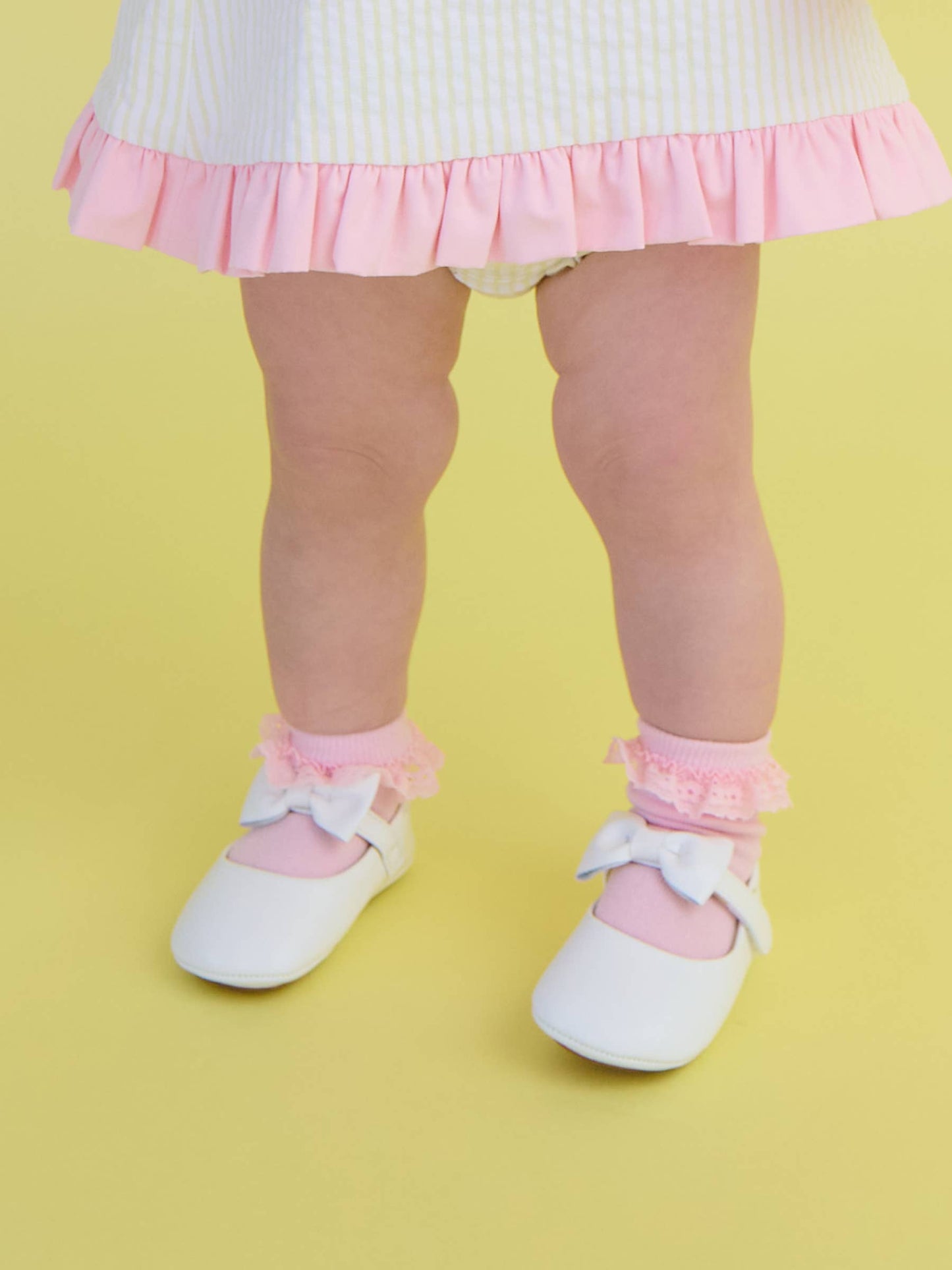 RuffleButts + RuggedButts - Girls Pink 3-Pack Ruffle Ankle Socks
