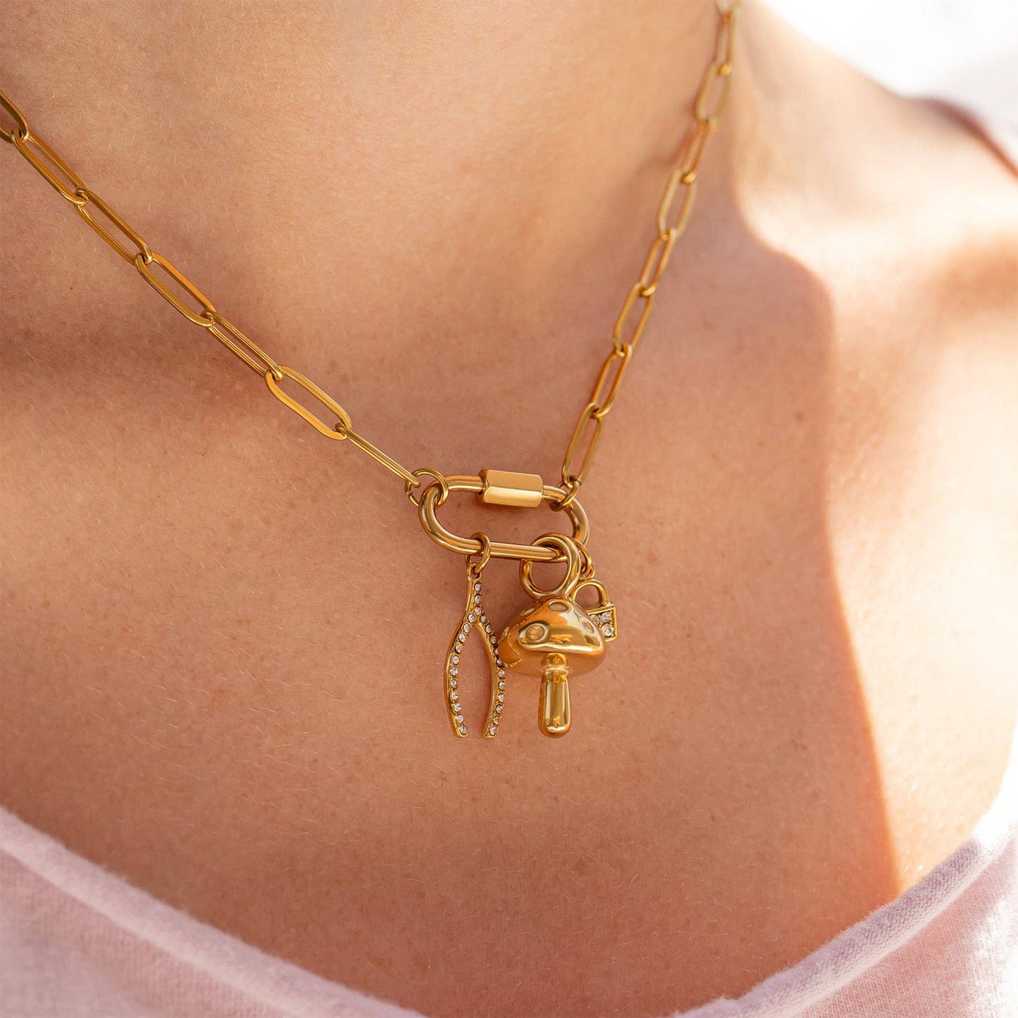 Paperclip Carabiner Necklace
