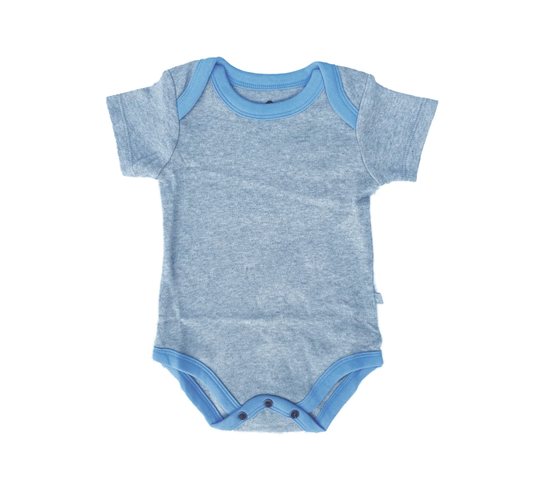 Finn + Emma - Baby lap organic bodysuit | periwinkle colorblock