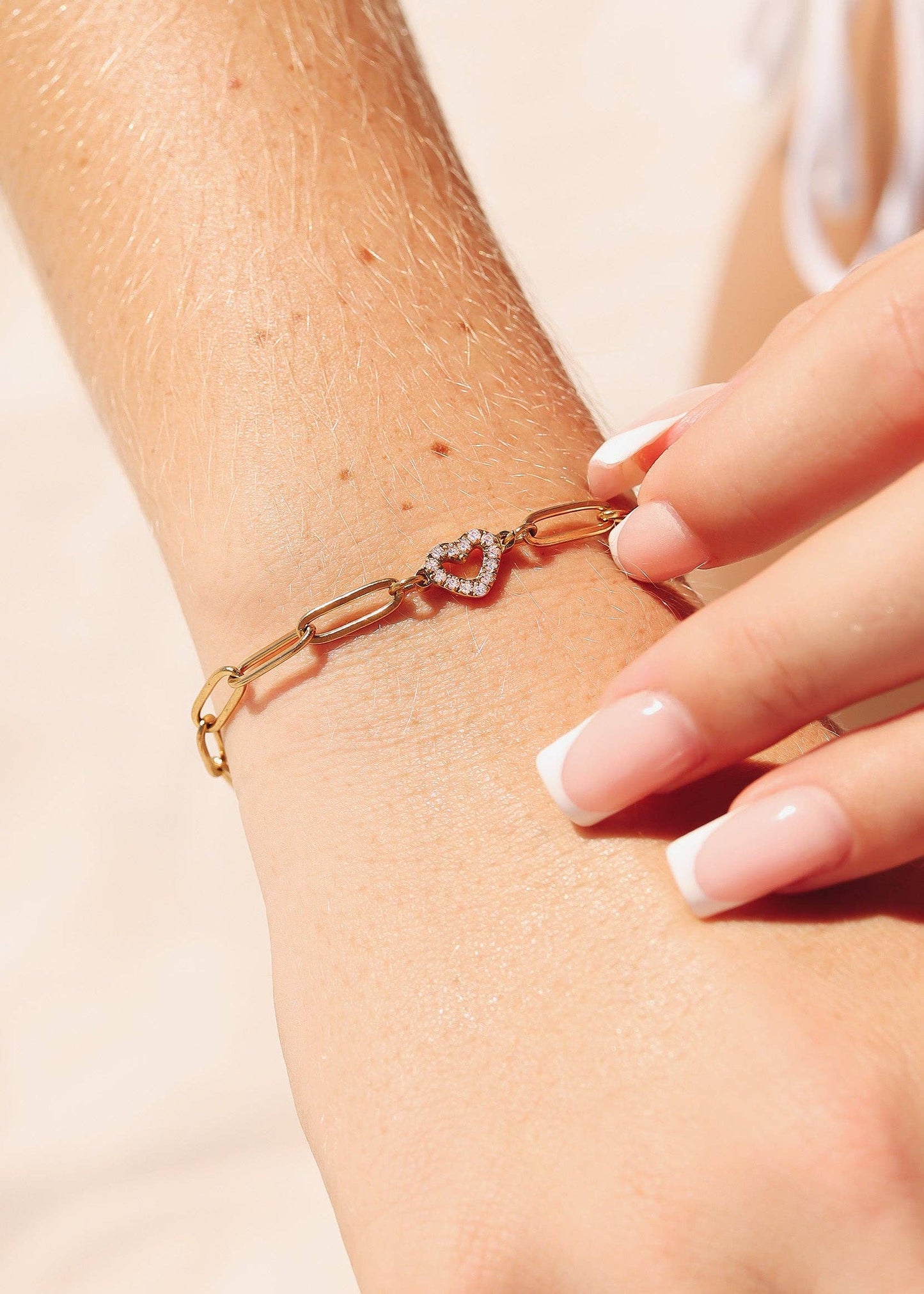 Forever Heart Paperclip Bracelet