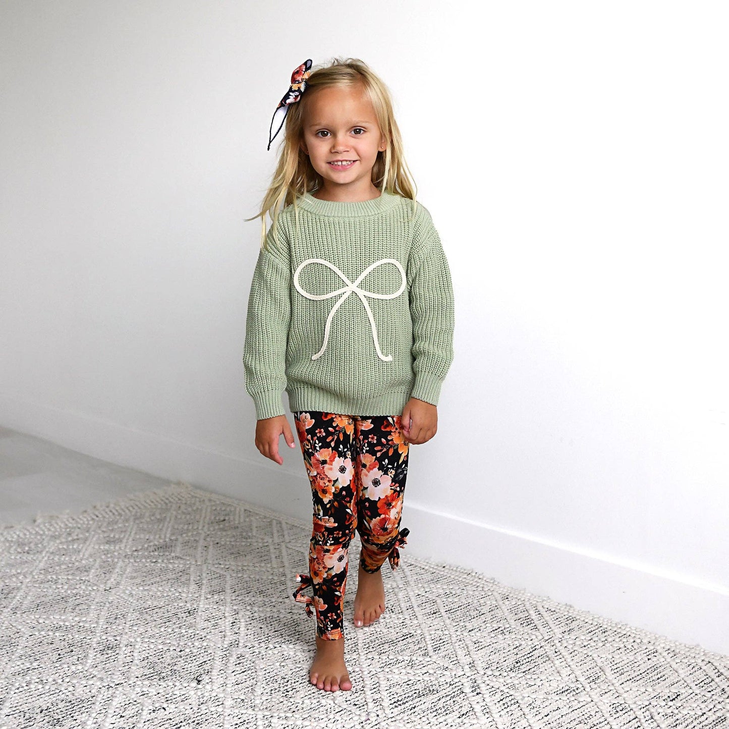Green Bow Oversized Sweater