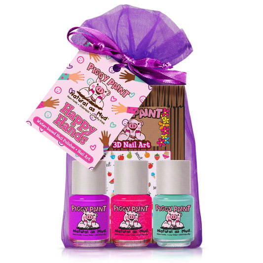 Piggy Paint - Happy Hands Gift Set Non-Toxic Kids Nail Polish
