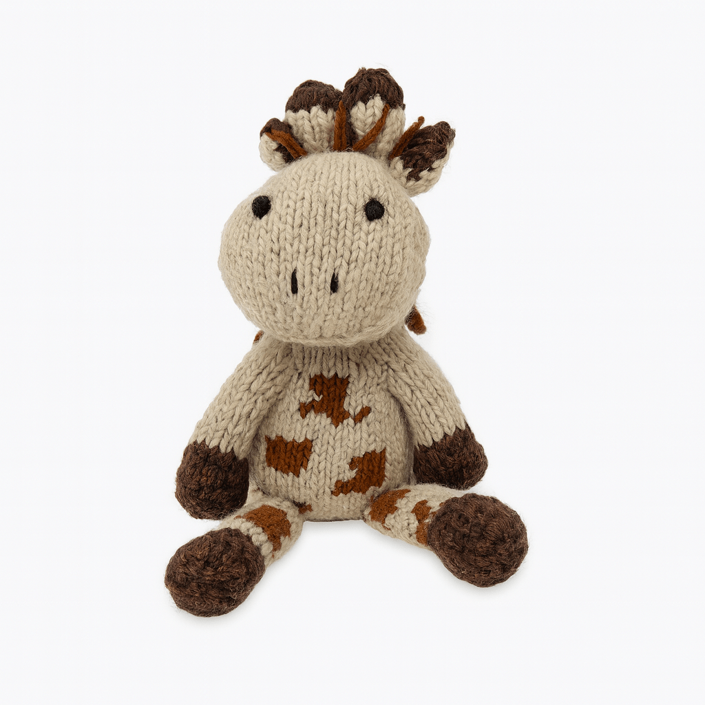 Organic Wool Knit Buddy  | Gerald the Giraffe