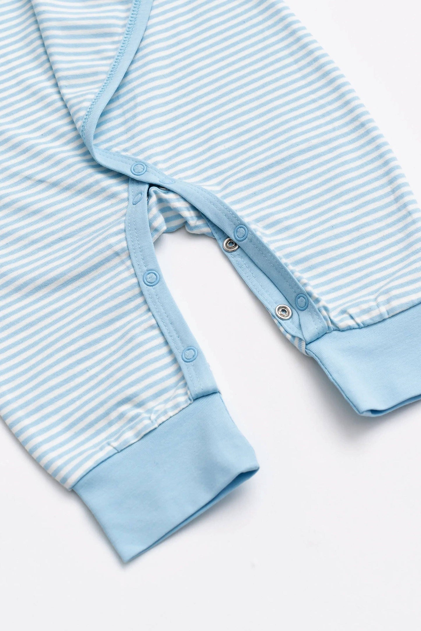 Light Blue French Stripe Kimono One-Piece