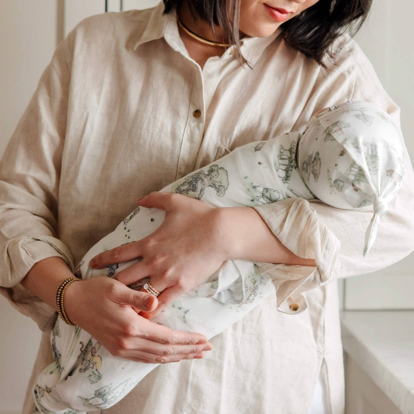 Copper Pearl | Knit Swaddle Blanket - Hundred Acre Wood