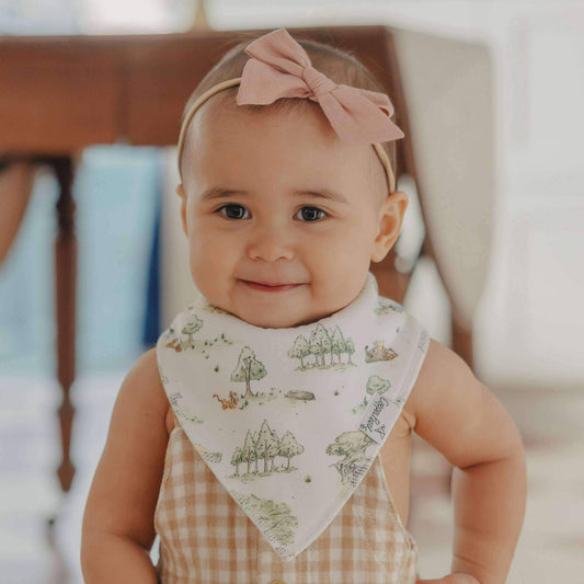 Copper Pearl | 4 Pack Baby Bandana Bibs - Hundred Acre Wood