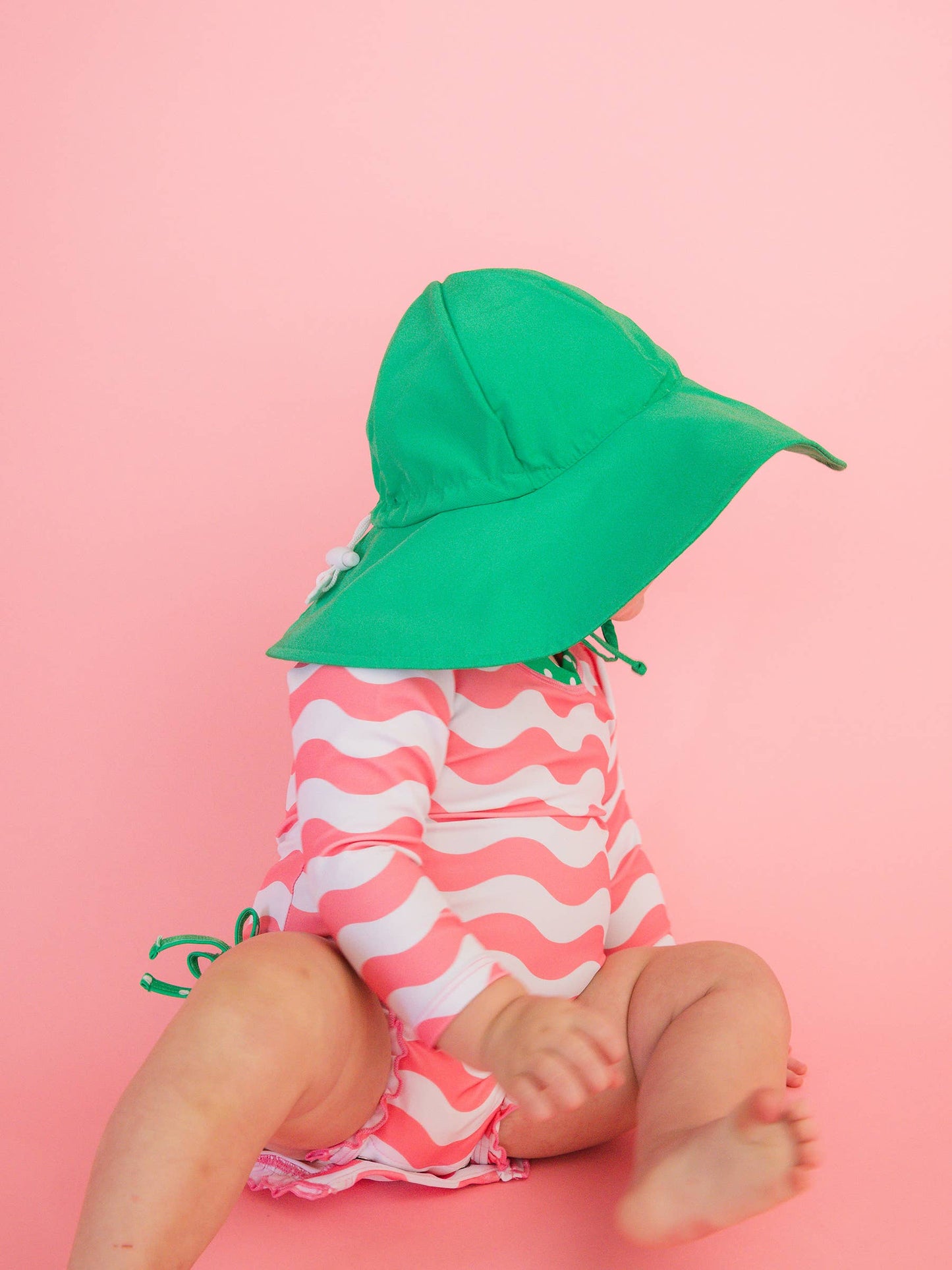 RuffleButts + RuggedButts - Kids Bright Green Sun Protective Hat