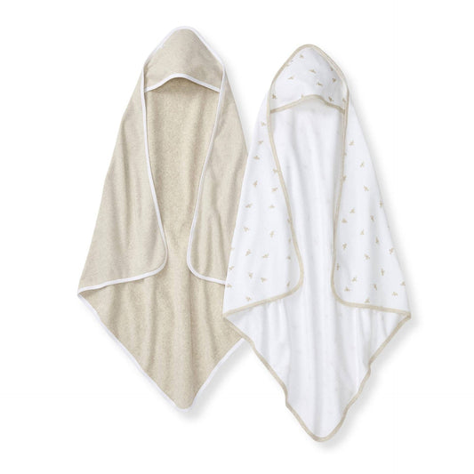Golden Bee Knit Terry Towels - Set of 2 | Organic Cotton
