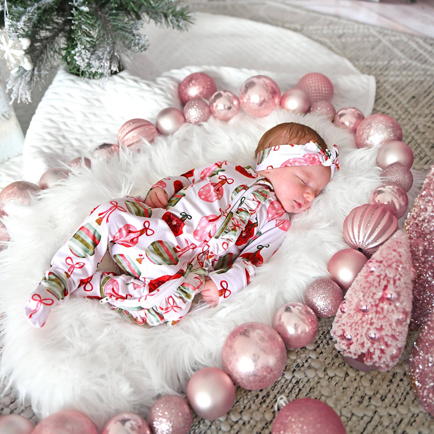 Kit Ornaments Ruffle Bamboo Zip Romper