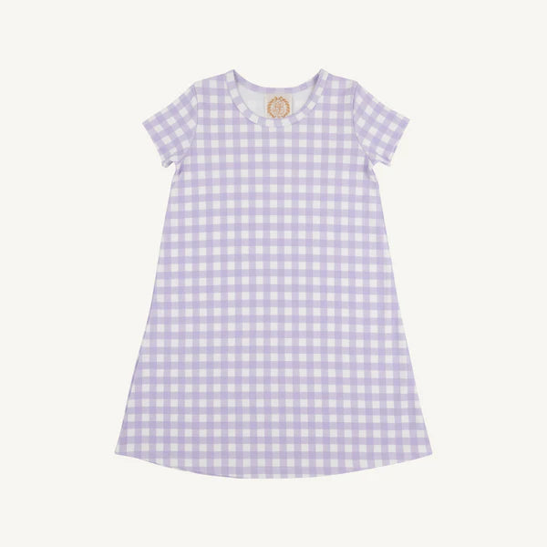TBBC | Short Sleeve Polly Play Dress - Lauderdale Lavender Gingham