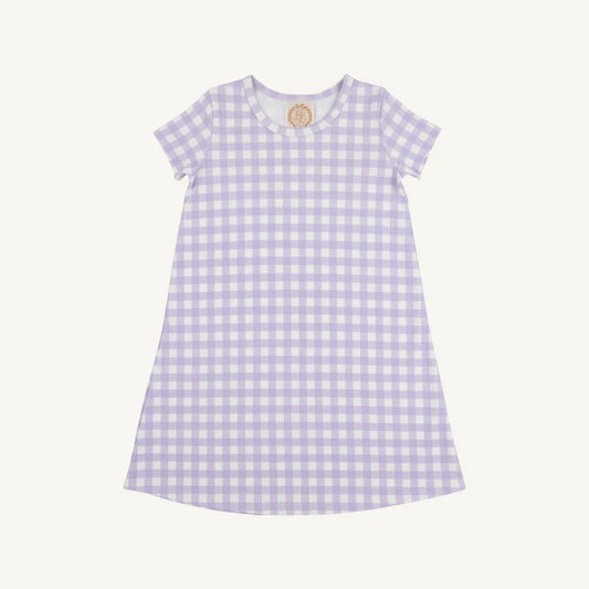TBBC | Short Sleeve Polly Play Dress - Lauderdale Lavender Gingham