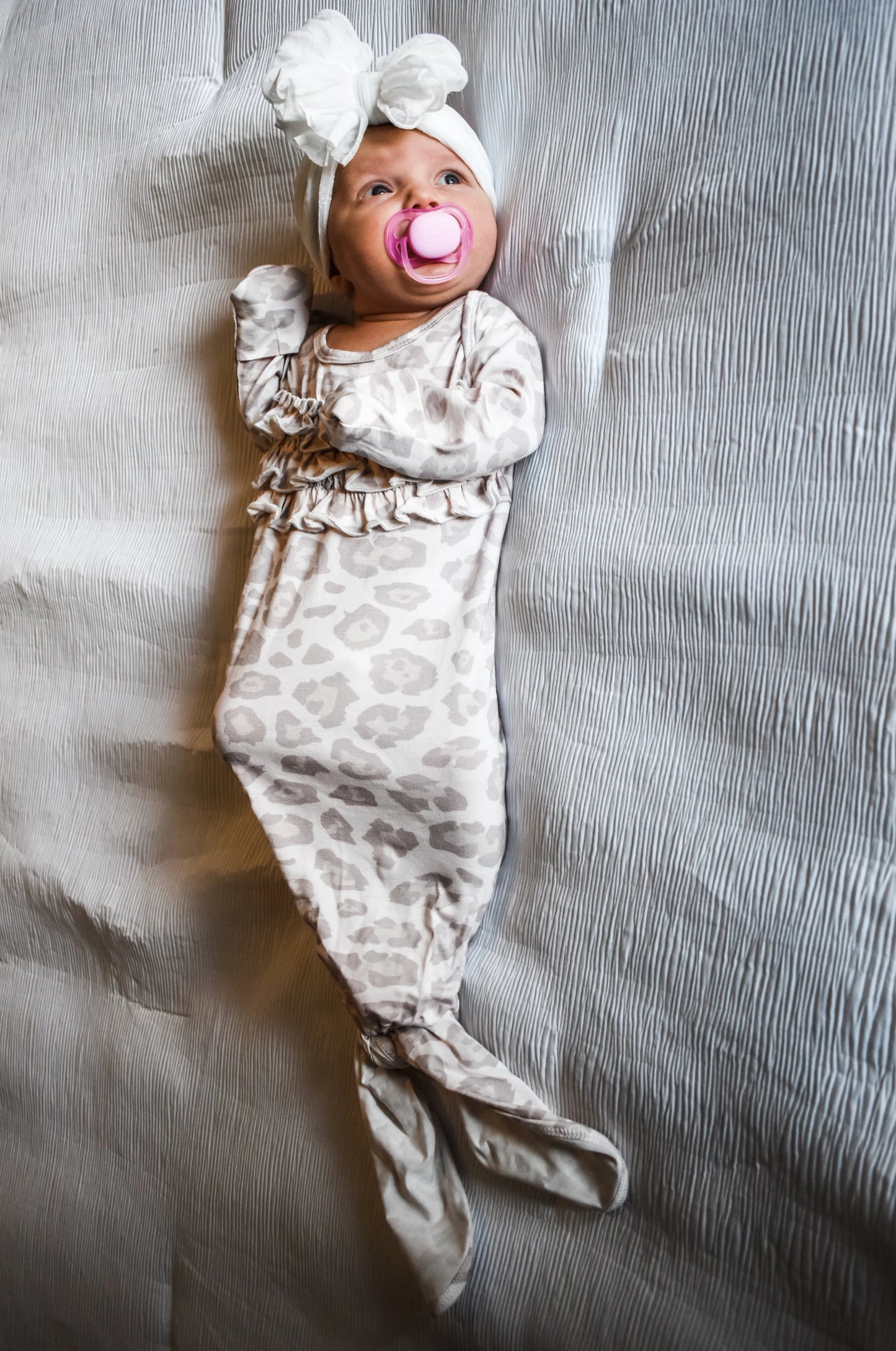 Rockin Royalty - Natural Leopard | Ruffle Knot Gown
