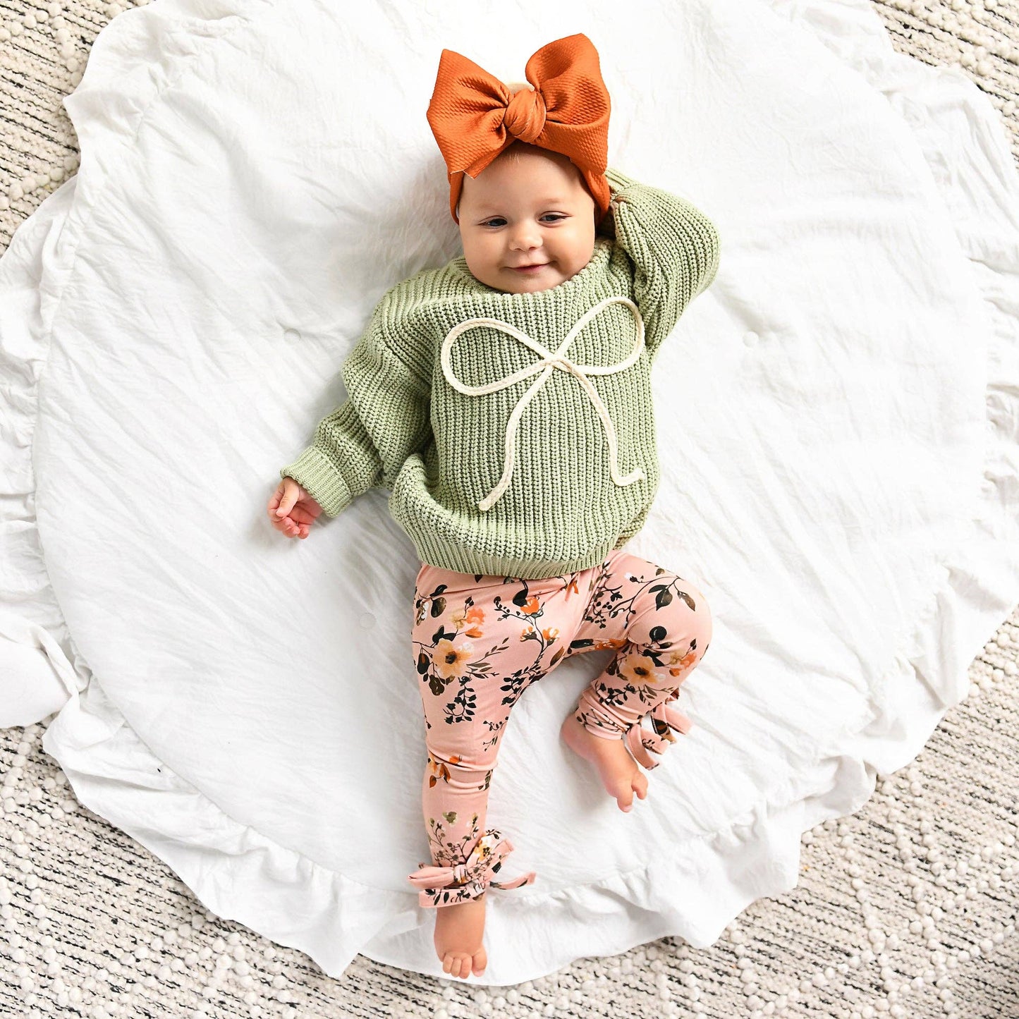 Green Bow Oversized Sweater