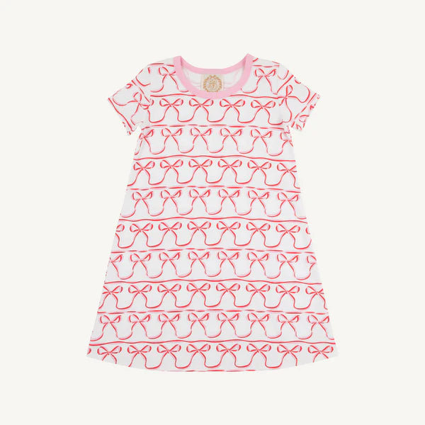 TBBC | Short Sleeve Polly Play Dress - Birdies Bows with Pier Party Pink