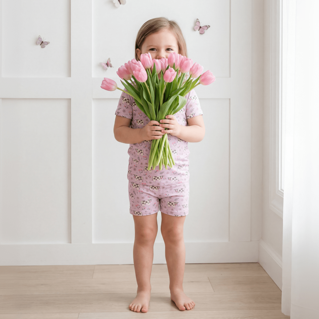 Sweet Bamboo | Cow-Girl Summer Pajama Set