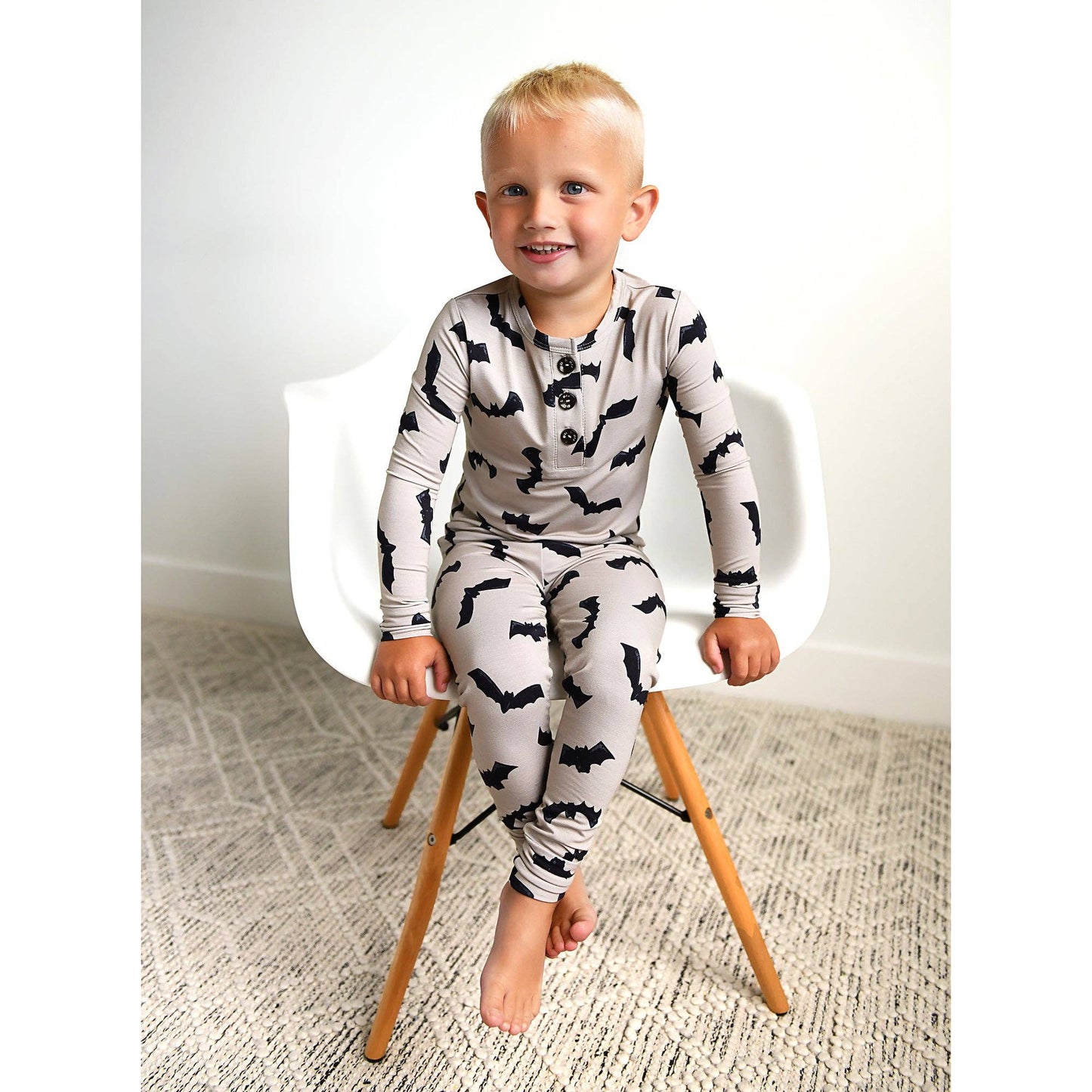 Vlad Gray Bats Two Piece Pajamas