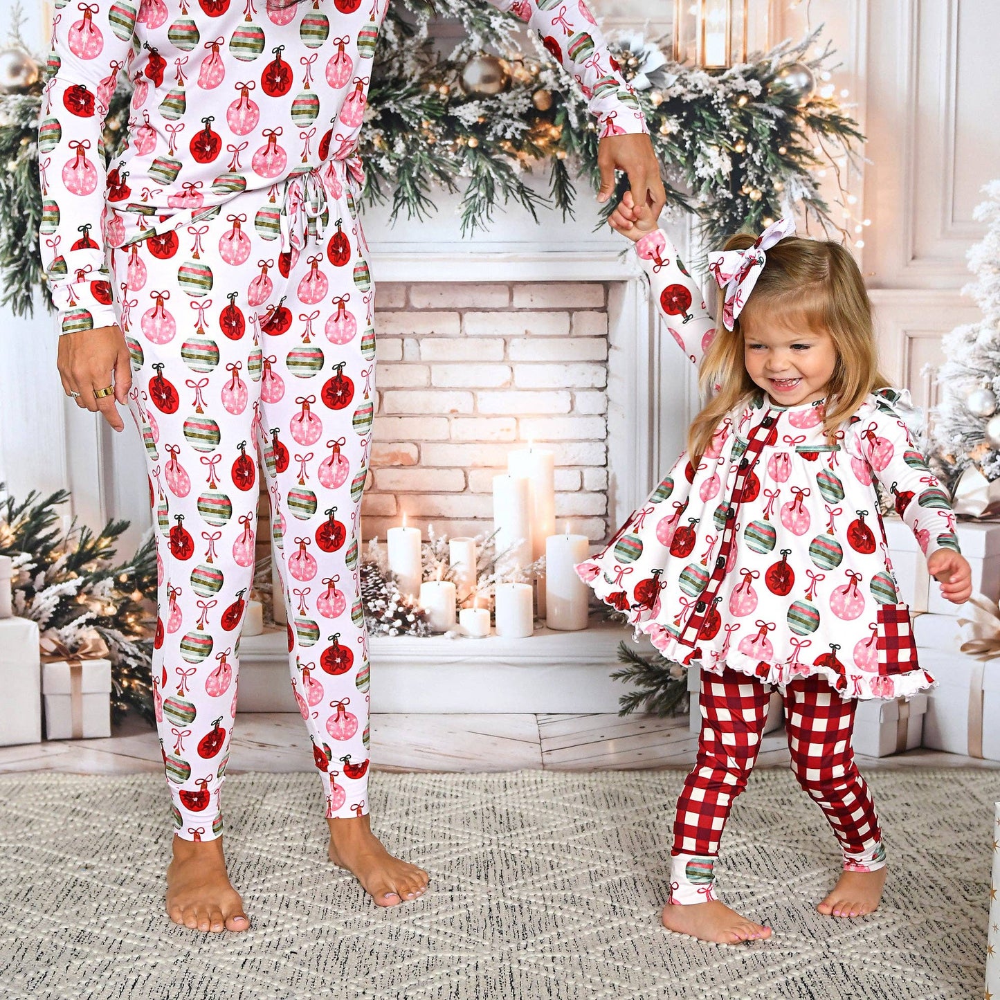 Kit Ornaments and Plaid Peplum Set