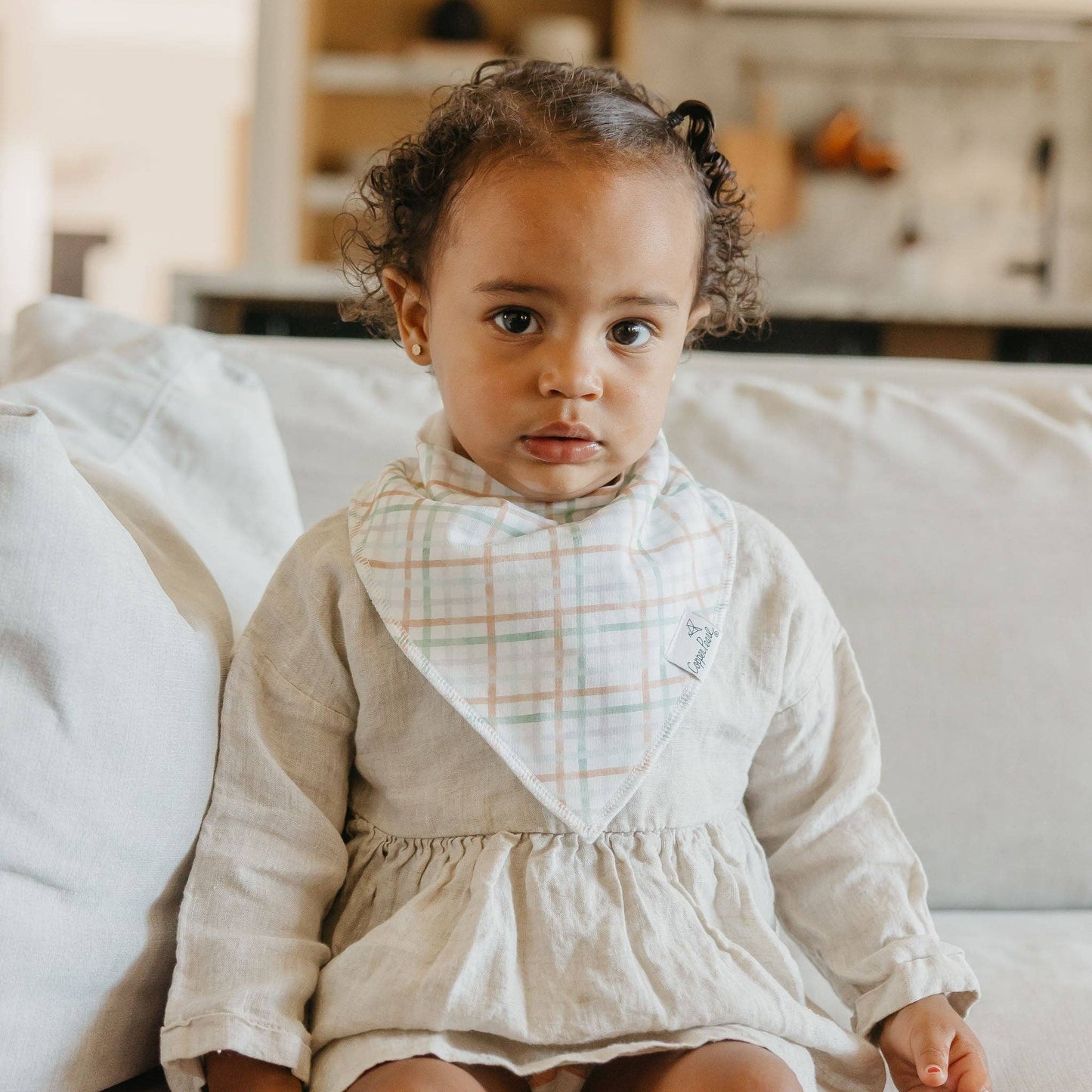 Copper Pearl | 4 Pack Baby Bandana Bibs - Natalie
