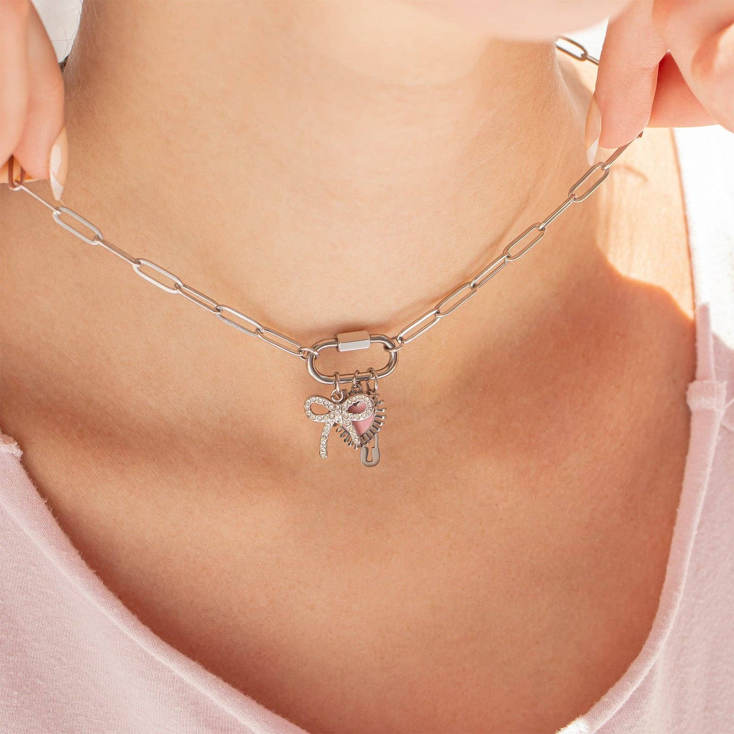 Paperclip Carabiner Necklace