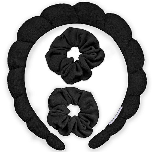 Spa Headband & Scrunchie Wristband Set