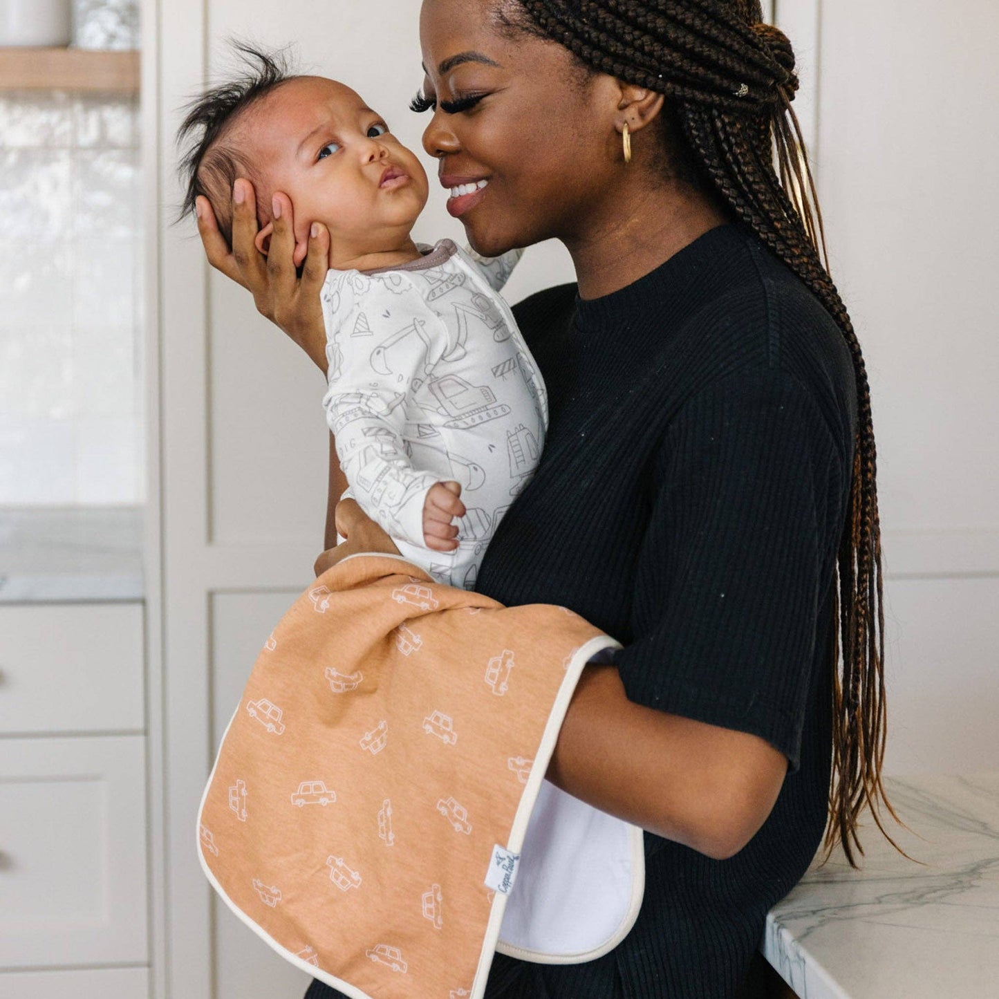 Copper Pearl | 3 Pack Premium Burp Cloths - Gage