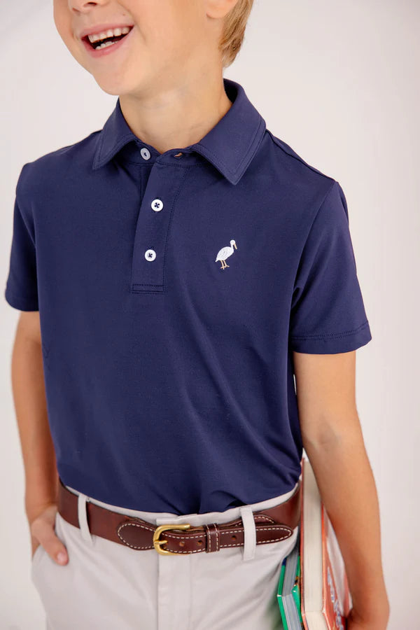 TBBC | Prepletic™ Prim And Proper Polo - Nantucket Navy with Multicolor Stork