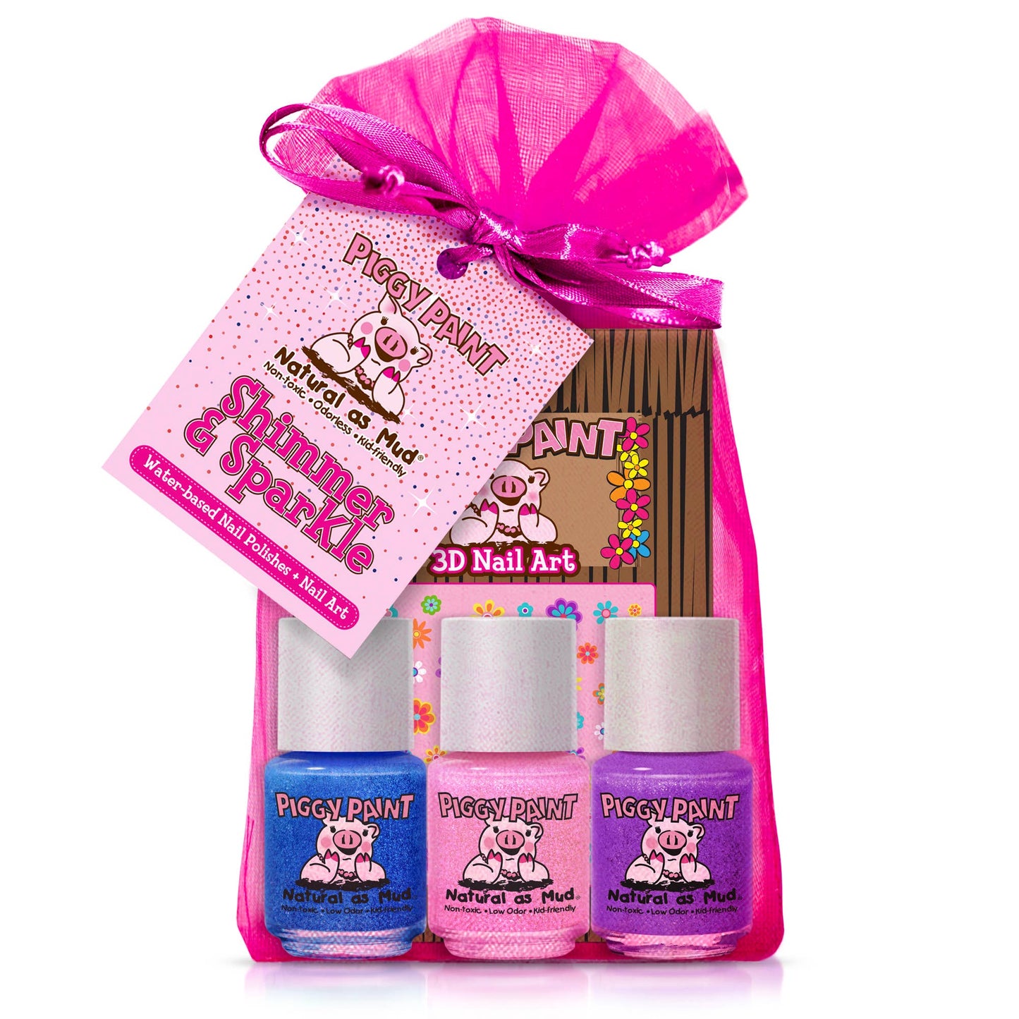 Piggy Paint - Shimmer & Sparkle Gift Set Non-Toxic Kids Nail Polish