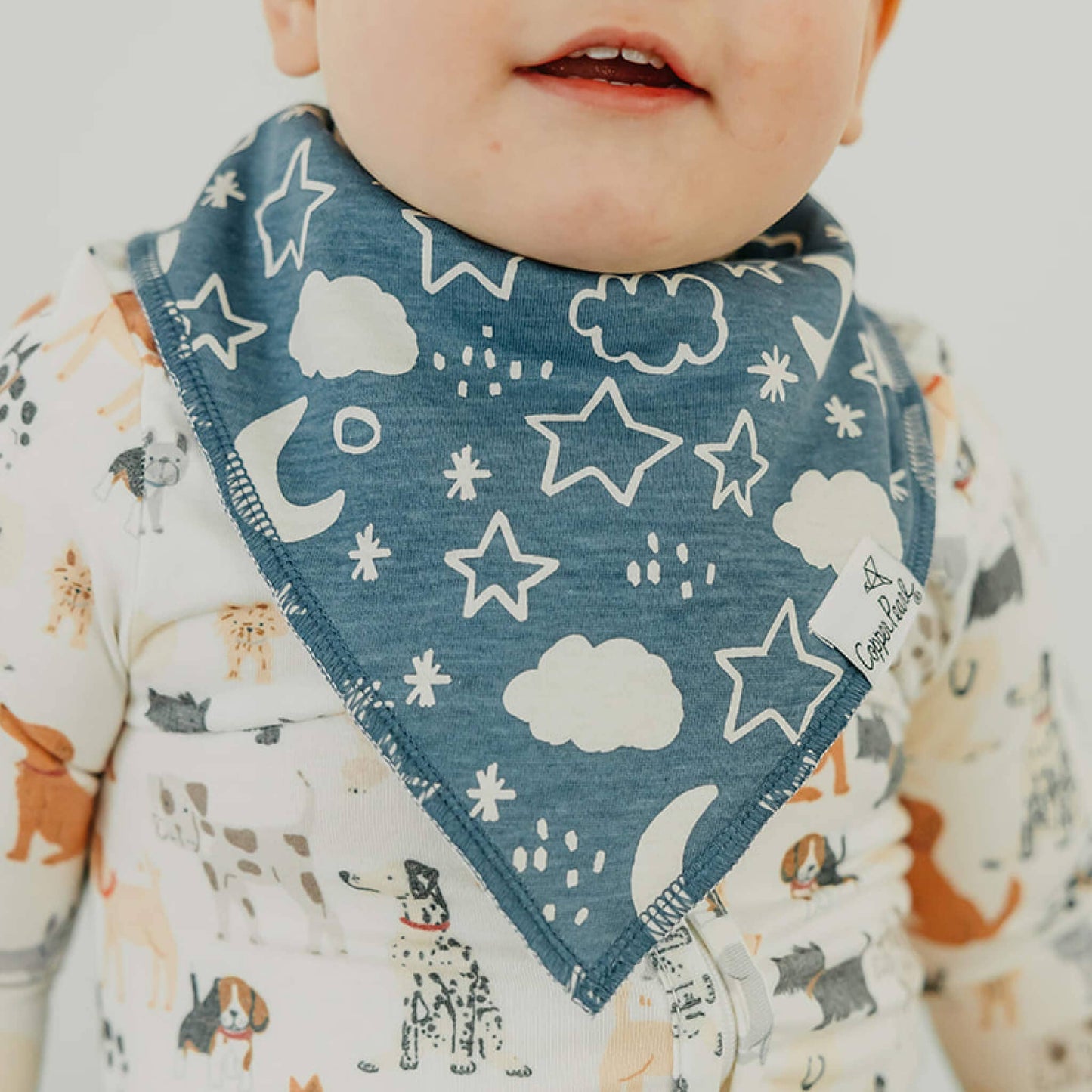 Copper Pearl | 4 Pack Baby Bandana Bibs - Rufus