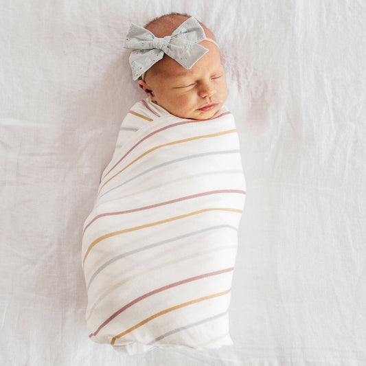 Copper Pearl | Knit Swaddle Blanket - Piper