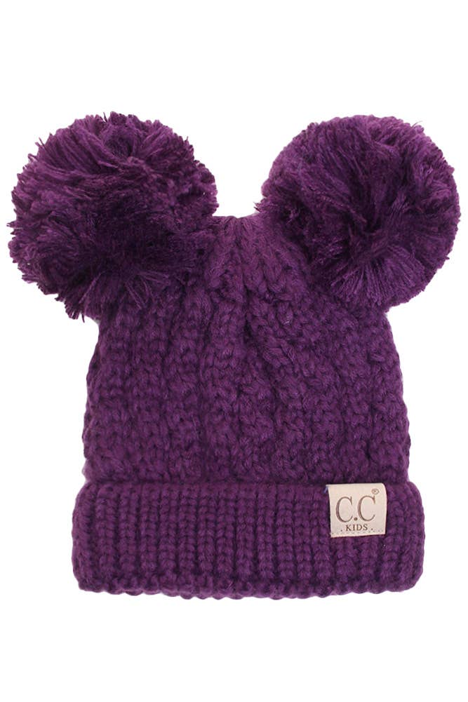 C.C Kids Double Pom Pom Beanie
