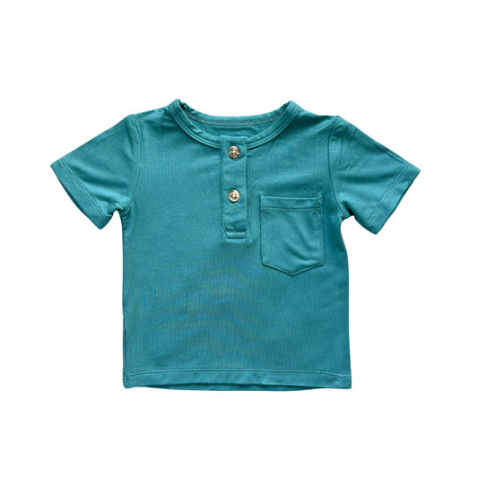 Bamboo Short Sleeve Henley Shirt