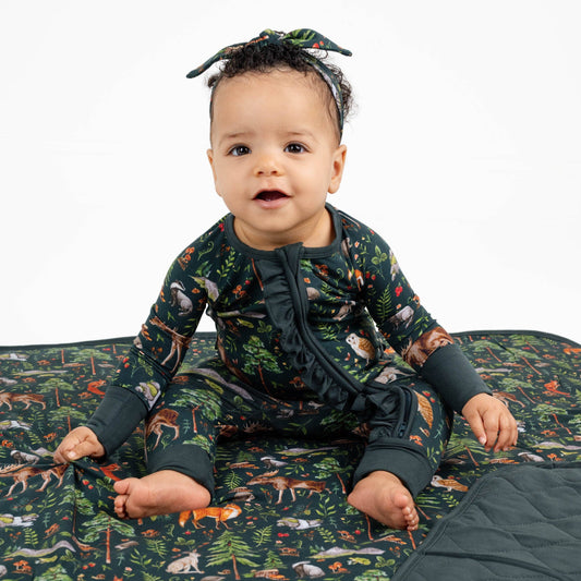 Wood You Be My Friend Ruffle Romper Pajamas