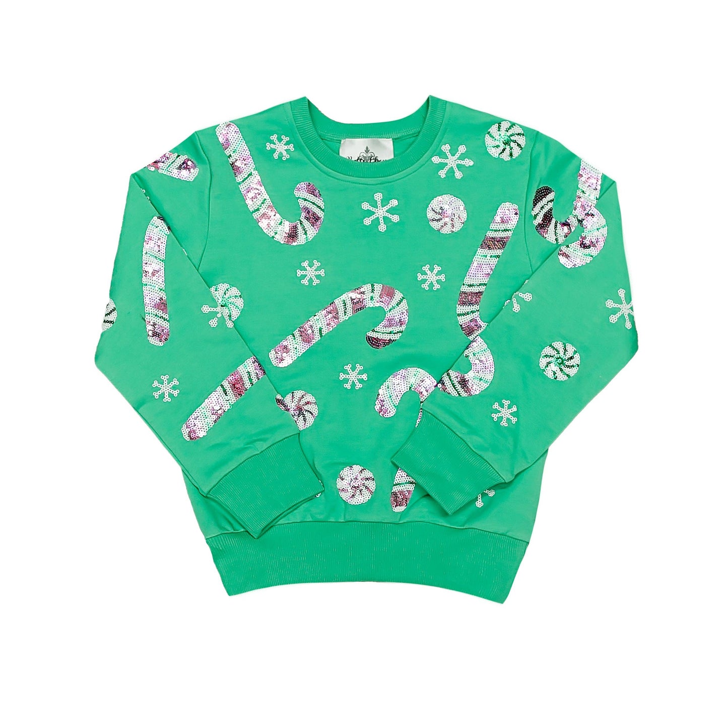 Belle Cher - Candy Cane Teal Sweatshirt and Skort Outfit