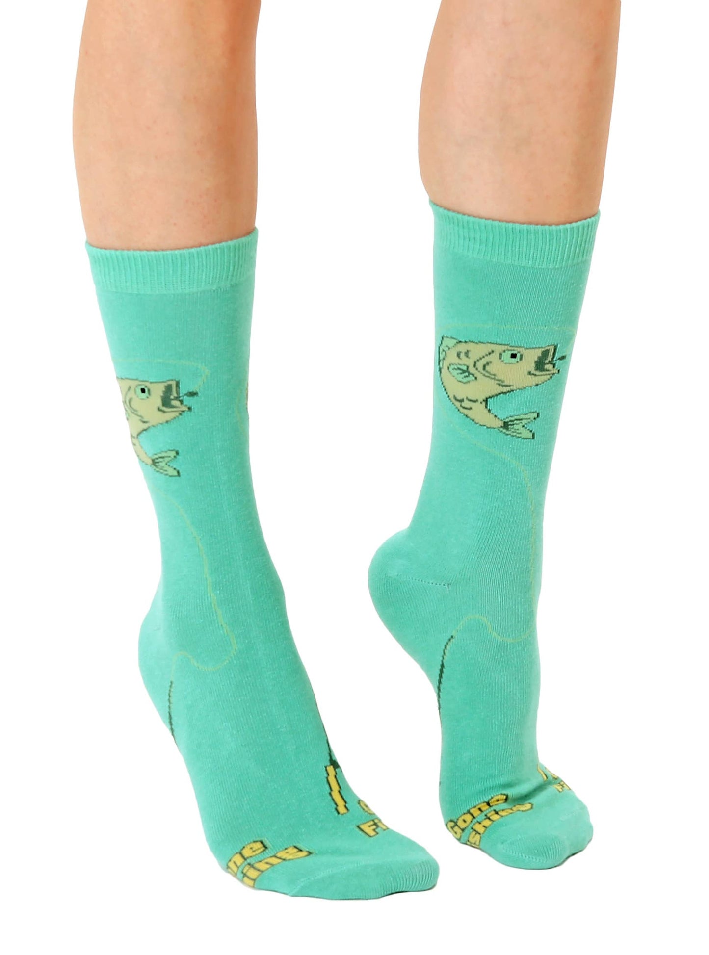 3D Packaged Crew Socks - "Gone Fishing"