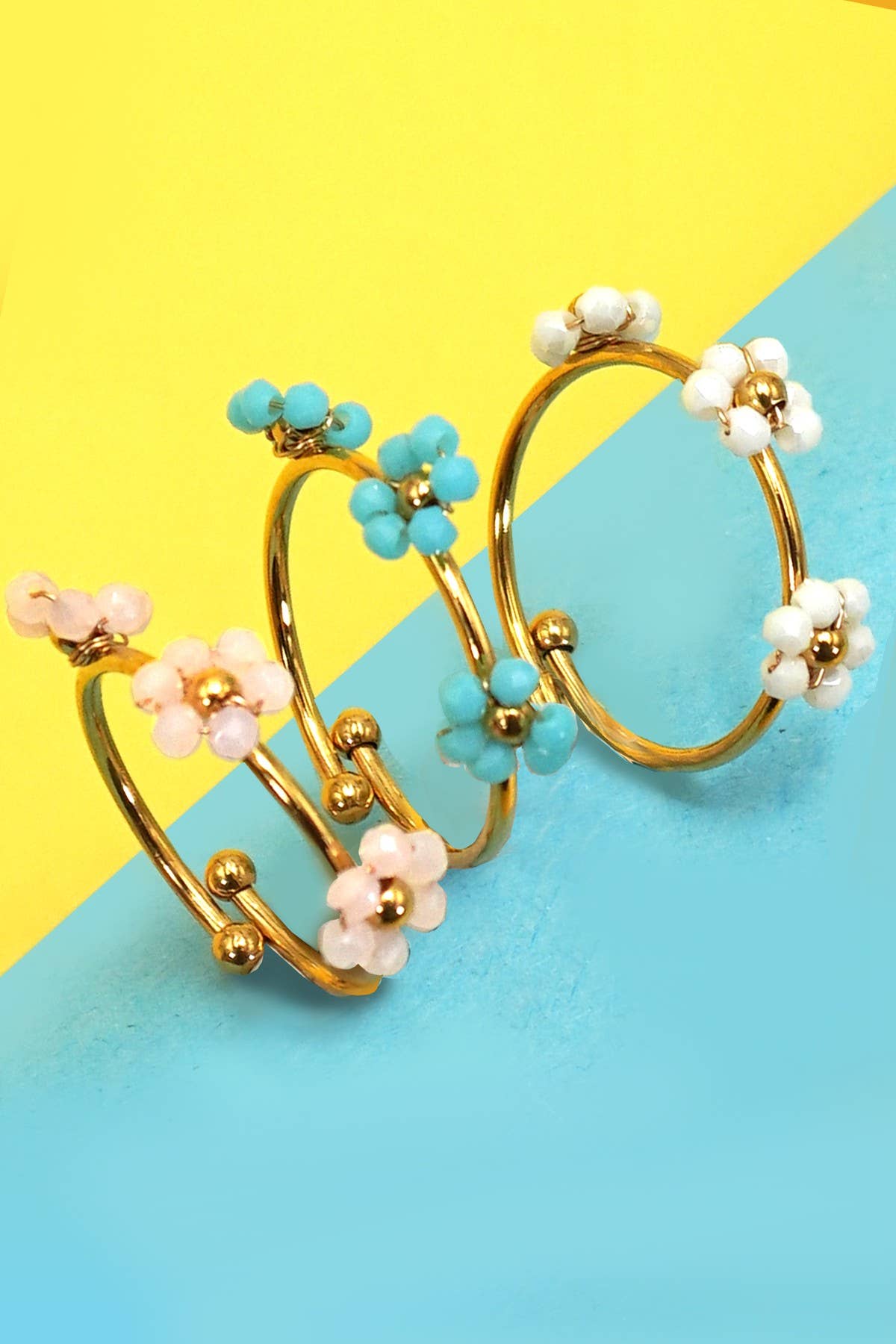 Beaded Flower Ring